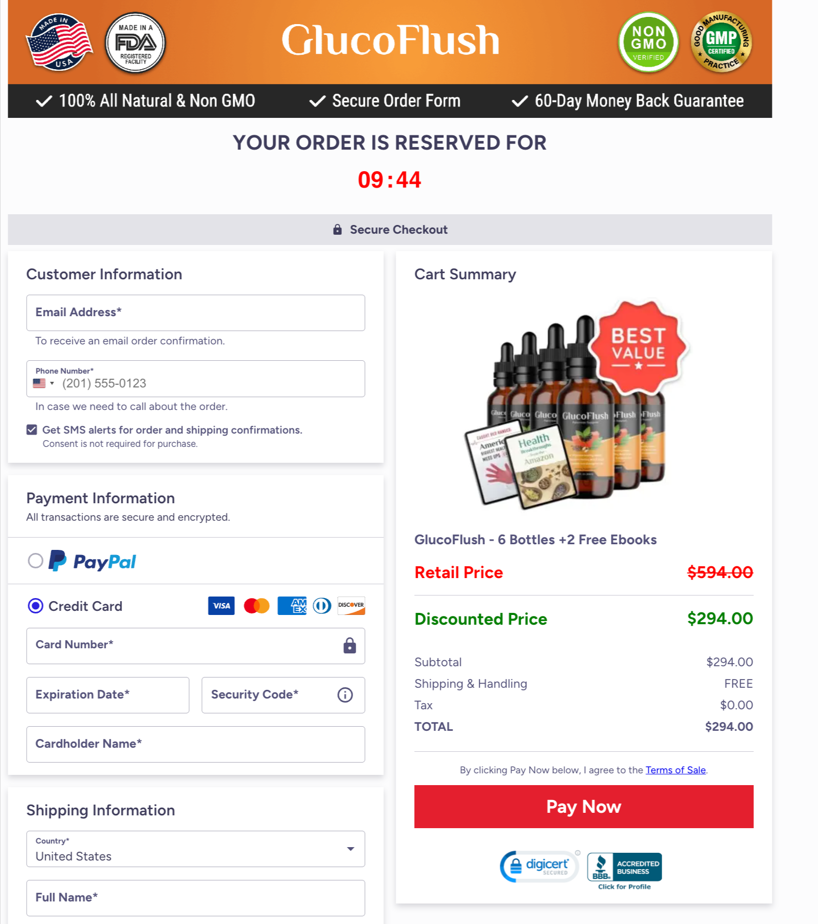 glucoflush-pricing-table